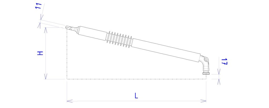 BDR01 Sch‚ma - JG1840IS ind B - Bras de rappel droit isol‚ … anneau - L = 0,50 m