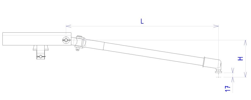 BDR06 Sch‚ma - JG1496 ind D - Bras de rappel isol‚ compens‚ - L = 0,60 m