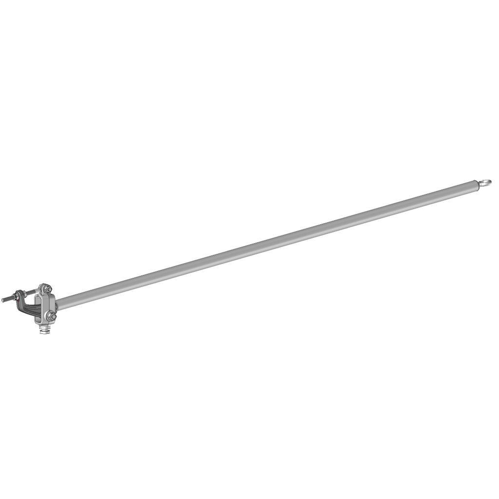 BDR09 A - JG3473-1300 ind B - Bras de rappel droit crosse orientable - L = 1,30 m