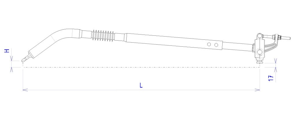 BDR10 Sch‚ma - JG3474-101 ind A - Bdr isol‚ coud‚ r‚glable 0,98 m - new crosse orientable