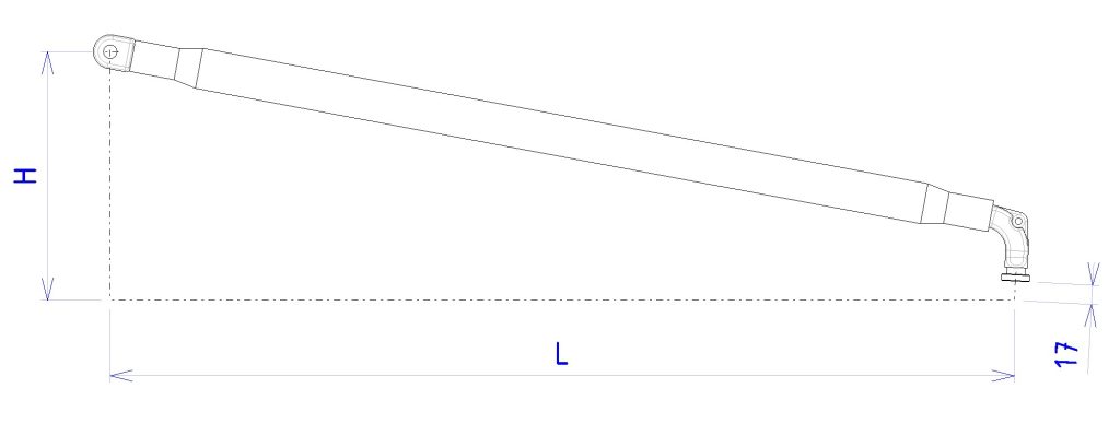 BDR13 Sch‚ma - 203629 ind E - Bras de rappel droit - L = 0,80 m