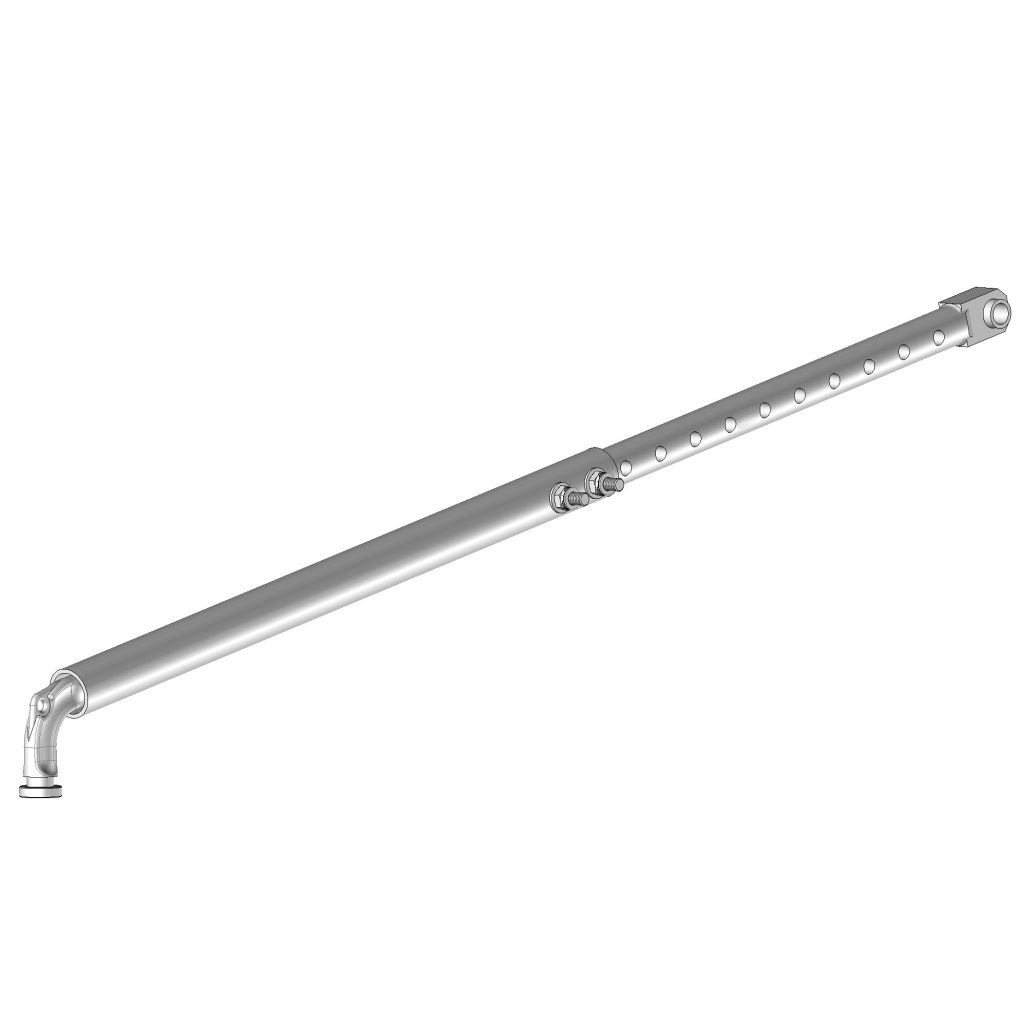 BDR14 A - 204946-101 ind G - Bras de rappel droit r‚glable - 0,50 m - L - 0,79 m - Lmaxi